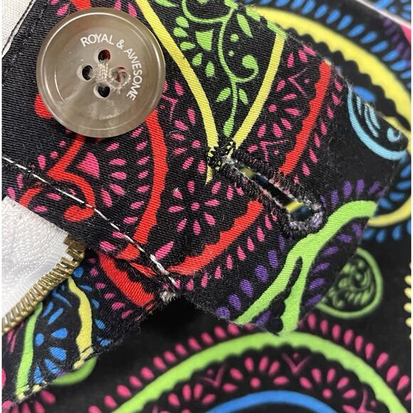 Royal & Awesome Men's Size 32 Paisley Shorts Outdoor Golf Wear -Tee Holder EUC! - Picture 12 of 16